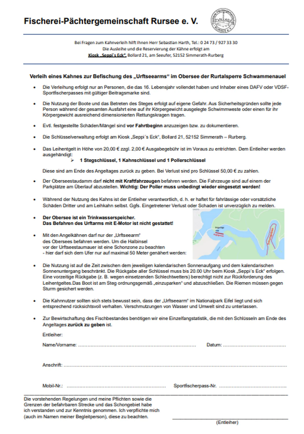 Fischerei-Pächtergemeinschaft Rursee e.V. - Nachhaltige Sportfischerei und Umweltschutz - Broschüre